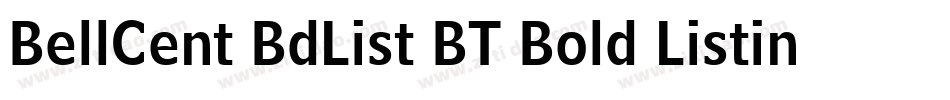 BellCent BdList BT Bold Listing字体转换